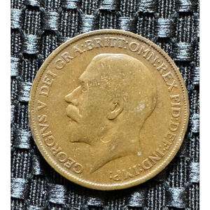 1 Penny - George V ( no mint mark) United Kingdom 1912 Coin KM# 810